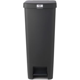   Brabantia StepUp pedálos szemetes lecsapódásgátló fedővel, 40L, 91% újrahasznosított műanyag, sötétszürke