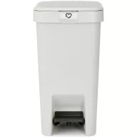   Brabantia StepUp pedálos szemetes lecsapódásgátló fedővel, 10L, 91% újrahasznosított műanyag, világosszürke