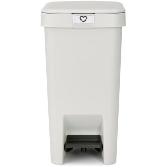  Brabantia StepUp pedálos szemetes lecsapódásgátló fedővel, 10L, 91% újrahasznosított műanyag, világosszürke