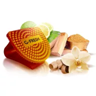 G-FRESH Bergamot & Sandalwood - bergamott és szantálfa illatú illatosító párna CLIP-es akasztóval, flexibilis fül, újrahasznosítható EVA műanyag, 30 napos