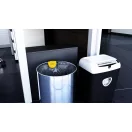 Szemetesek peremére felakasztva kellemes légkört biztosít a hulladékgyűjtő környékén.