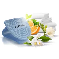   G-FRESH Linen Breeze - friss ruha illatú illatosító párna CLIP-es akasztóval, flexibilis fül, újrahasznosítható EVA műanyag, 30 napos