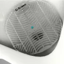 G-Screen Zen fröccsenésgátló piszoár rács, 178mm, EVA műanyag, bambusz és tengeri só