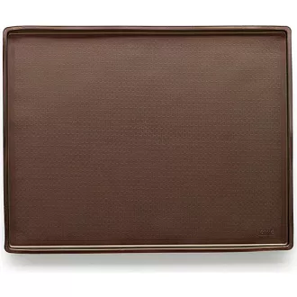  Lékué Roll Cake Mat piskótatekercs sütőlap peremmel, 40x30cm, platina szilikon, barna