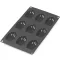Lékué Silicone Madeleines Mould 9db-os madeleine kagyló sütemény forma, platina szilikon, fekete