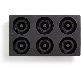   Lékué Silicone Doughnuts Mould 6db-os fánk sütőforma, platina szilikon, fekete