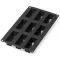 Lékué Silicone Mini Cake Mould 9db-os mini torta és sütemény forma, platina szilikon, fekete