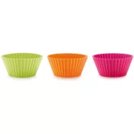   Lékué muffin sütőforma szett, 6db-os, D=7cm, platina szilikon, többszínű