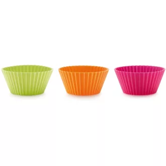   Lékué Silicone Muffin Cases muffin sütőforma szett, 6db-os, D=7cm, platina szilikon, többszínű
