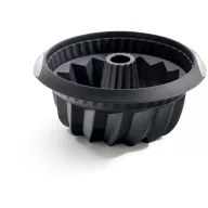   Lékué mély savarin és kuglóf sütőforma, D=22cm, 2,4L, platina szilikon, fekete