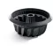 Lékué Deep Savarin Cake Mould mély savarin és kuglóf sütőforma, 220mm 2.4L, platina szilikon, fekete