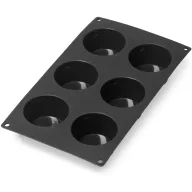 Lékué muffin sütőforma, 6db-os, platina szilikon, fekete