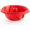 Lékué Spiral Savarin Cake Mould spirálos savarin és kuglóf sütőforma, D=20cm 1L, platina szilikon, piros