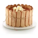 Lékué kapcsos Charlotte tortaforma kerámia aljjal, D=18cm, 2L, platina szilikon és kerámia, piros