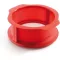 Lékué Springform Cake Mould kapcsos tortaforma kerámia aljjal, D=15cm, 1L, platina szilikon és kerámia, piros
