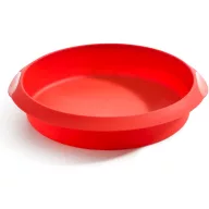 Lékué kerek tortaforma, D=20cm, platina szilikon, piros