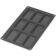   Lékué financier és mini sütemény forma, 9db-os, platina szilikon, fekete