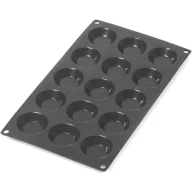   Lékué tartelette kosárka sütemény sütőforma, 15db süteményhez, platina szilikon, fekete