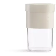   Lékué Flip Storage Food Container közepes bővíthető élelmiszertároló edény, 0.85L, műanyag, áttetsző/bézs
