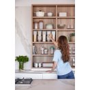 Tökéletes átláthatóság minden perspektívából: Az átlátszó tartálynak és fedélnek köszönhetően Ön bármilyen pozícióból – legyen szó mélyfiókról vagy magasabb polcrendsze...