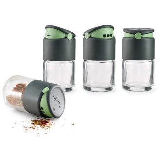   Lékué üveg fűszerszóró 4db-os szett, 80ml, két szórástípus, műanyag, szürke