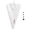 Lékué Reusable Piping Bag Kit habzsák szett 3db díszítő fejjel, műanyag és r.m. acél, áttetsző/barna