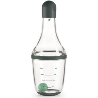   Lékué Dressing Shaker salátaöntet készítő shaker, 200ml, műanyag, áttetsző/zöld