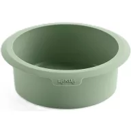   Lékué kerek sütőforma Air Fryerbe, D=15 cm,18.5x5.5x19.5 cm, platina szilikon, zöld