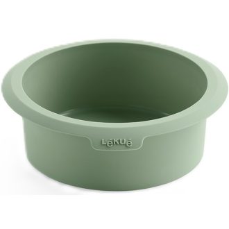   Lékué kerek szilikon sütőforma Air Fryerbe, D=15 cm,18.5x5.5x19.5 cm, zöld