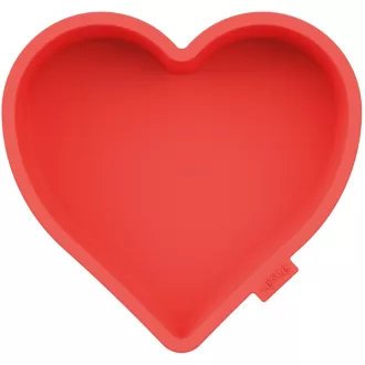   Lékué Silicone Heart-Shaped Cake Mould szív alakú tortaforma, platina szilikon, piros