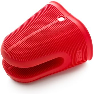   Lékué szilikon konyhai sütőkesztyű, 1db, bordázott, piros