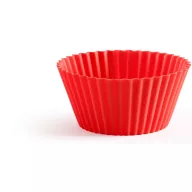   Lékué muffin sütőforma szett, 6db-os, D=7cm, platina szilikon, piros