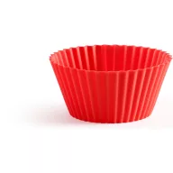   Lékué muffinforma szett, 12db-os, D=7cm, platina szilikon, piros