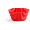 Lékué muffinforma szett, 12db-os, D=7cm, platina szilikon, piros