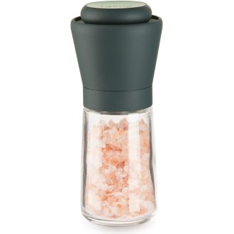   Lékué Salt and Pepper Mill üveg só- és borsőrlő fűszermalom, üveg és műanyag, szürke