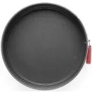Prémium szénacél tortaforma (240 mm): Ideális méretezésű, kapcsos kialakítású sütőforma, amely a kiváló minőségű szénacél alapanyagnak köszönhetően professzionális hővezeté...