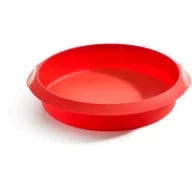   Lékué kerek süteményforma, D=26cm, platina szilikon, piros