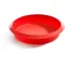 Lékué Round Cake Mould kerek süteményforma, D=26cm, platina szilikon, piros