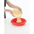 Lékué kerek süteményforma, D=26cm, platina szilikon, piros