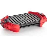   Lékué Microwave Grill mikrohullámú grillsütő (1-2 adag), acél és platina szilikon, szürke