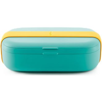   Lékué Lunchbox To Go ételhordozó doboz, 500ml, mikrozható, műanyag, türkiz