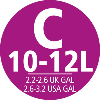 C méret, 10-12L