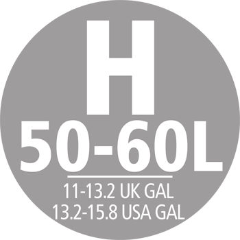 H méret, 50-60L
