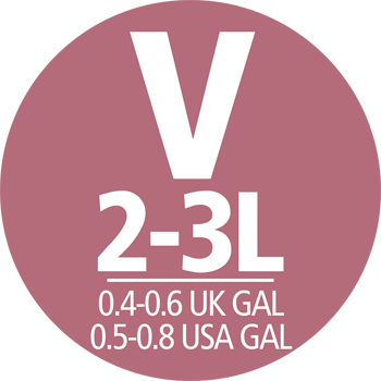V méret, 2-3L