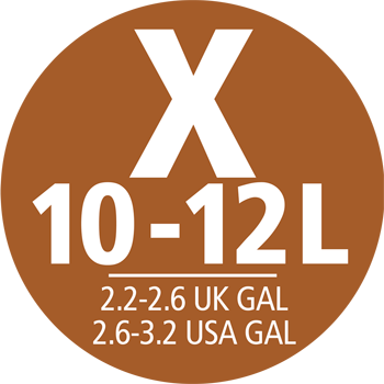 X méret, 10-12L