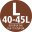 L méret, 40-45L