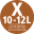 X méret, 10-12L