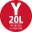Y méret, 20L