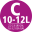 C méret, 10-12L