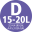 D méret, 15-20L